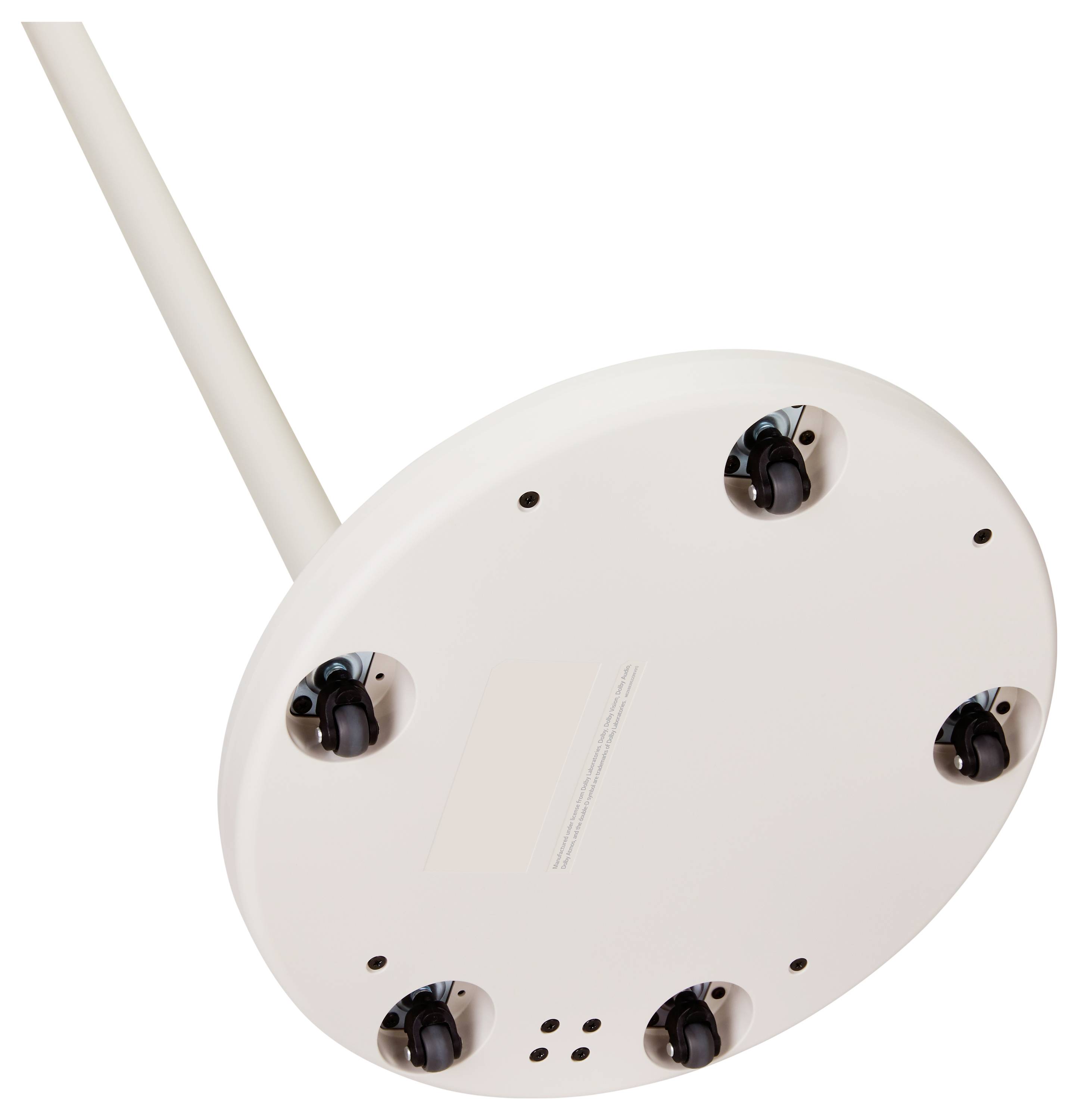 Tête de sprinkler fixée au plafond avec cinq capteurs, généralement utilisée pour détecter les risques d'incendie et activer le système d'extinction.
