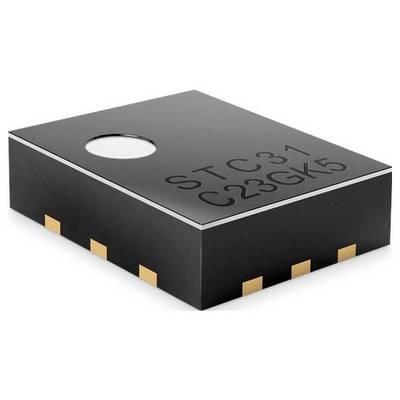 Un petit composant électronique noir étiqueté 'STC 31 C23GK5' avec plusieurs connecteurs dorés, probablement utilisé pour des applications technologiques.