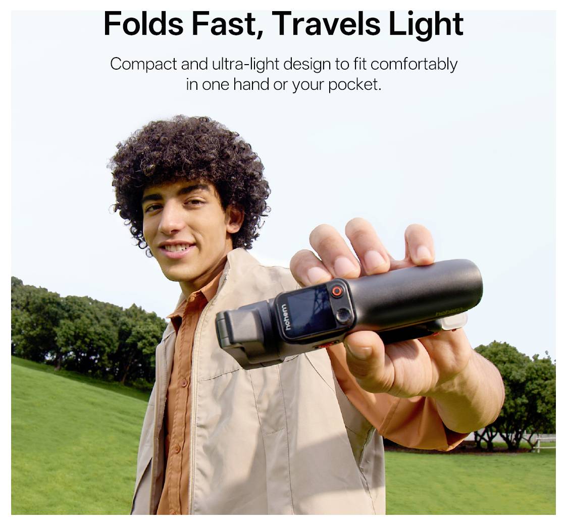 Hohem iSteady V3 Ultra BLK Nacelle électrique 1/4 pouce noir Bluetooth, batterie intégrée, avec pied, avec support pour -11