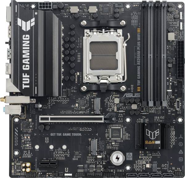 Asus TUF A620AM-PLUS WIFI Carte mère Socket (PC) AMD® AM5 Facteur de forme (détails) Micro-ATX Chipset de la carte mère AMD® A620A