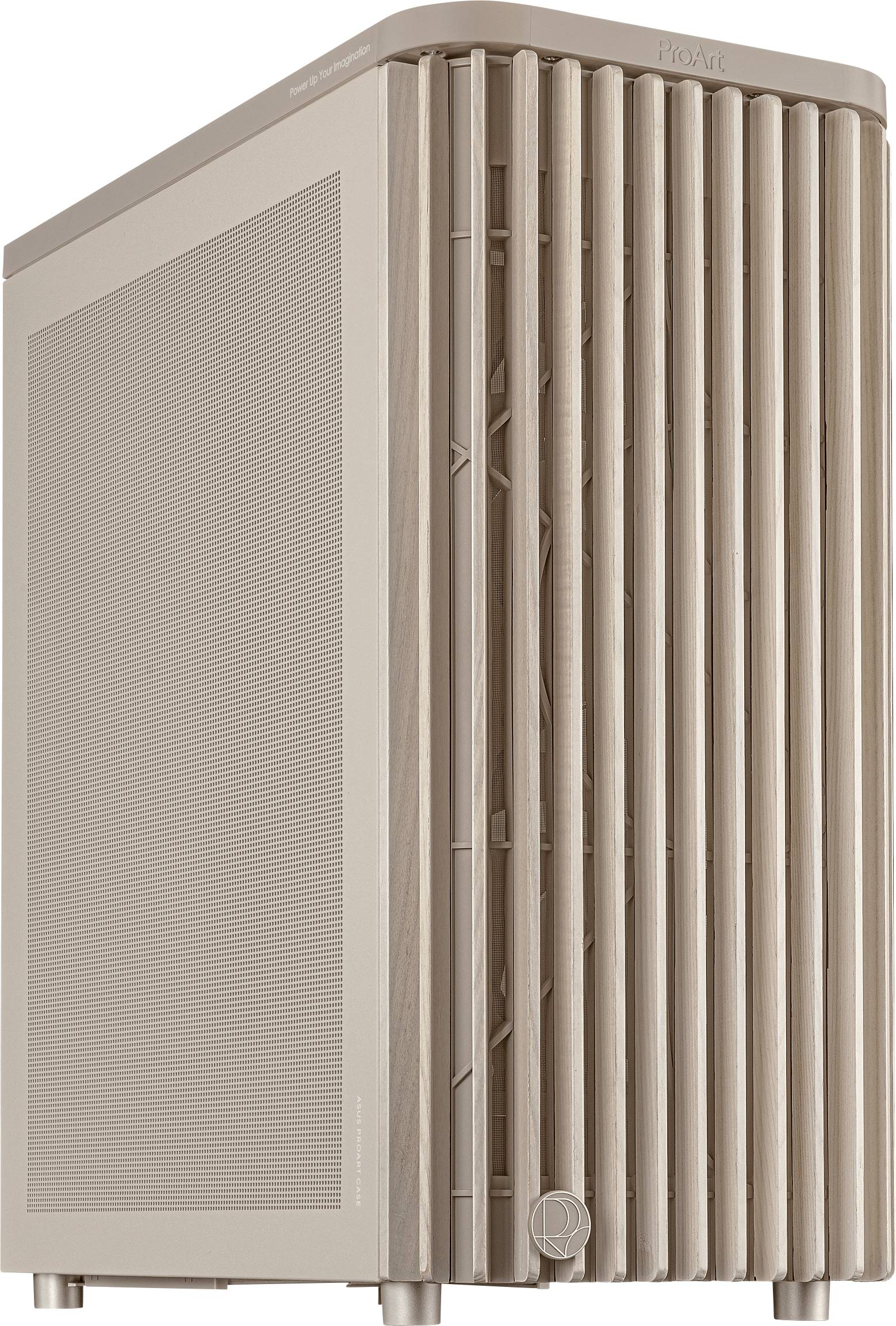Asus PROART PA401 WOOD MESH PWM BEIG Boîtier PC beige avec fentes de ventilation