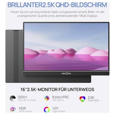ÉCRAN QHD 2,5K BRILLANT