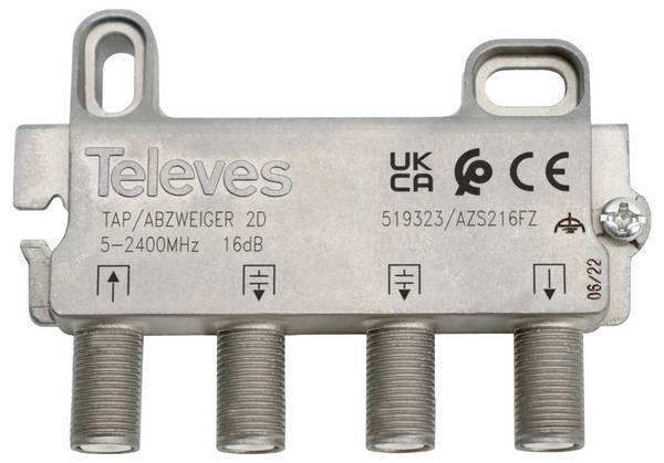Televes AZS216FZ Dérivateur SAT 2 voies 5 - 2400 MHz