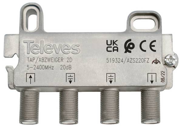Televes AZS220FZ Dérivateur SAT 2 voies 5 - 2400 MHz