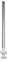 Un long tuyau métallique cylindrique avec une surface lisse, légèrement réfléchissante, et des supports réglables à la base pour un attachement sécurisé.