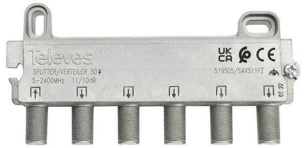 Televes SAV511FZ Répartiteur SAT 5 voies 5 - 2400 MHz
