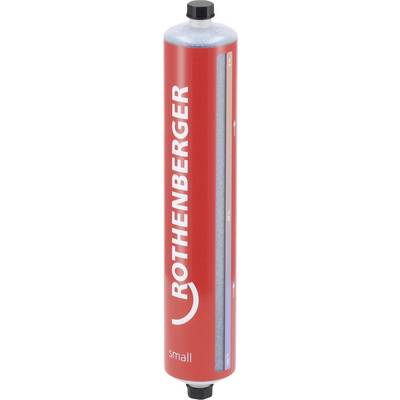 Un cartouche de filtre cylindrique rouge étiqueté « ROTHENBERGER small », utilisé pour la filtration de l'eau, avec des indicateurs de couleur sur le côté.
