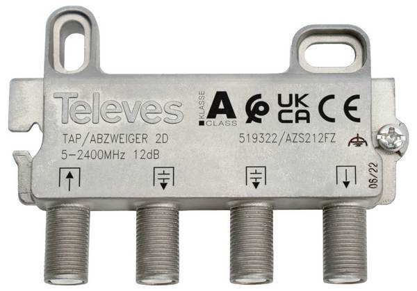 Televes AZS212FZ Dérivateur SAT 2 voies 5 - 2400 MHz