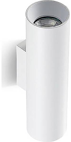 Un luminaire mural blanc de forme cylindrique au design moderne.