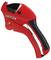 Coupe-tube Red Virax avec poignée noire, présenté sur un fond blanc.