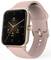 Une montre connectée avec un bracelet rose affiche des métriques de santé : fréquence cardiaque, nombre de pas et calories brûlées. La date '20' et le mois 'ACN' sont indiqués.