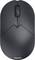 Une souris d'ordinateur noire élégante avec une molette de défilement, présentant un design minimaliste et le nom de marque 'hama' en bas.