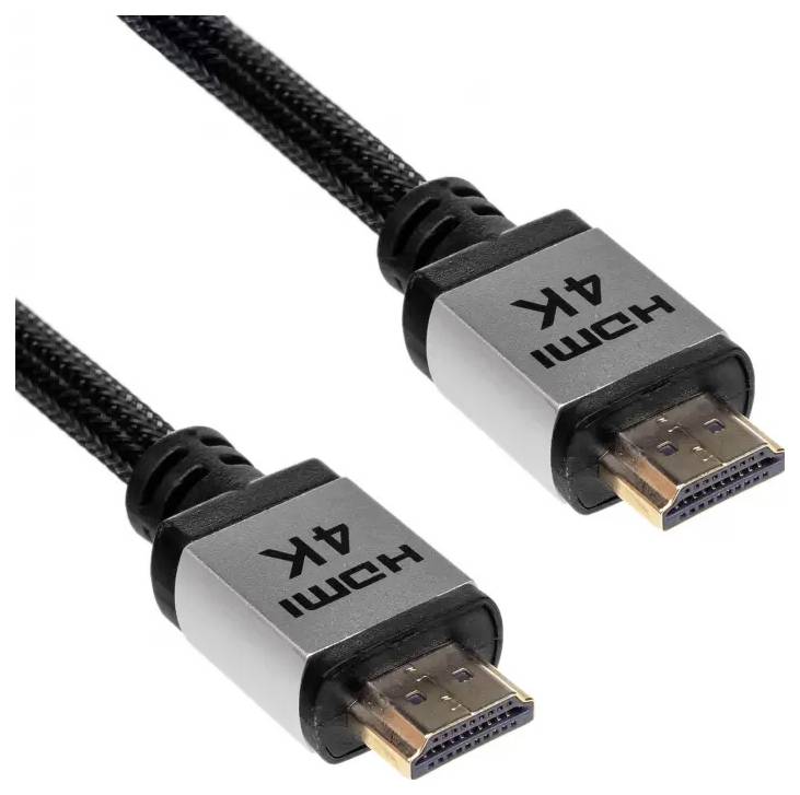 Deux câbles HDMI noirs avec le texte « 4K » sur les connecteurs, indiquant une capacité haute définition.