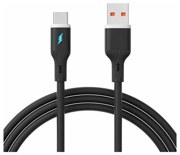 Akyga Câble USB  USB 2.0 USB-A mâle, USB-C® mâle 1 m noir silicone AK-USB-62