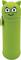 Un étui à crayons cylindrique vert avec un visage de dessin animé et de petites oreilles, équipé d'une fermeture éclair tout autour du couvercle.