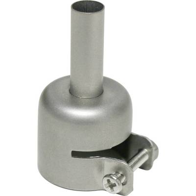 Gros plan d'un raccord à serre-tubes en métal avec un tube cylindrique et une vis de serrage latérale.