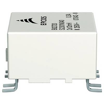 Un composant électrique compact, blanc, avec des broches, portant l'étiquette 'EPCOS', présentant des spécifications techniques pour une utilisation dans des circuits électroniques.