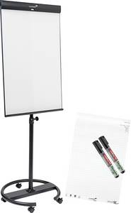 Legamaster Paperboard mobile SKETCH PRO (l x H x P) 680 x 2050 x 640 mm  effaçable, inscriptible, réglable en hauteur, Porte-bloc fourni 7-153610
