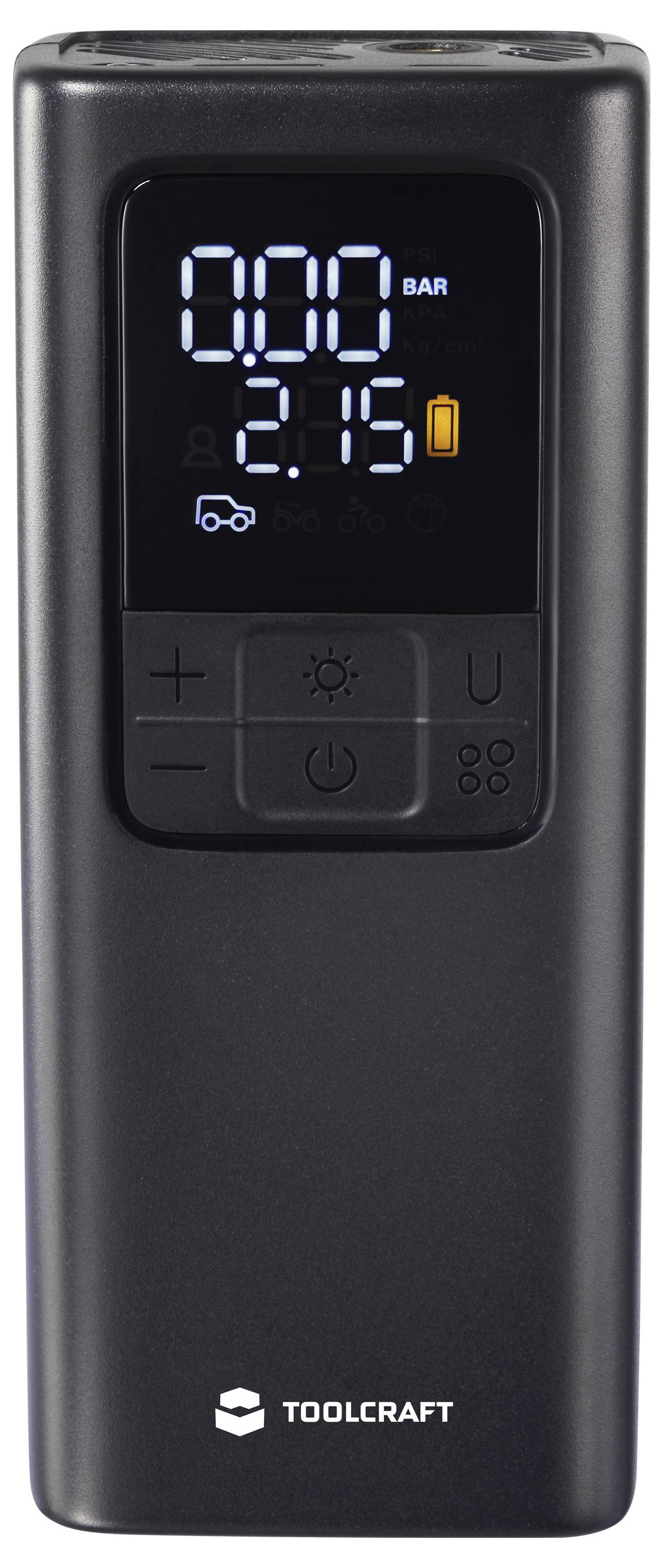 TOOLCRAFT TO-10666212 Compresseur sans fil LP17 10 bar coupure automatique, écran numérique, avec lampe de travail, avec-1