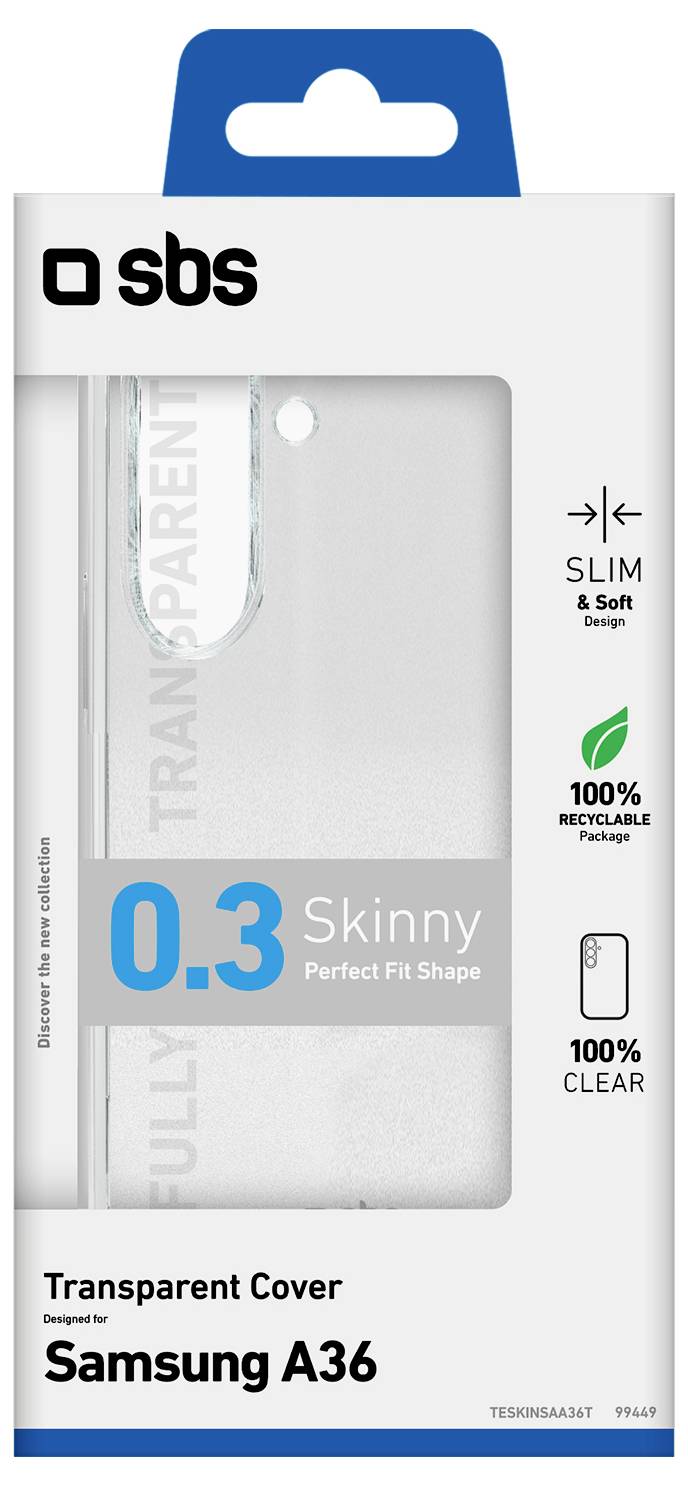 sbs mobile Coque Samsung Galaxy A36, Galaxy A56 transparent résistant aux chocs TESKINSAA36T-1