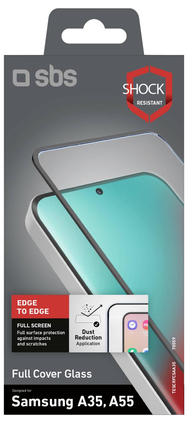 sbs mobile Verre de protection d'écran Samsung Samsung Galaxy A35/A55 1 pc(s) résistant aux éraflures TESCRFCSAA35-2