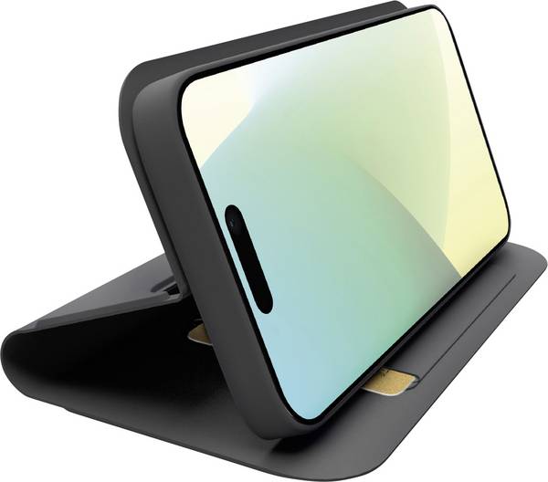 sbs mobile  Étui avec rabat Apple iPhone 16 noir étui à rabat, chargement par induction, fonction socle, résistant aux chocs TEWALIP1661K
