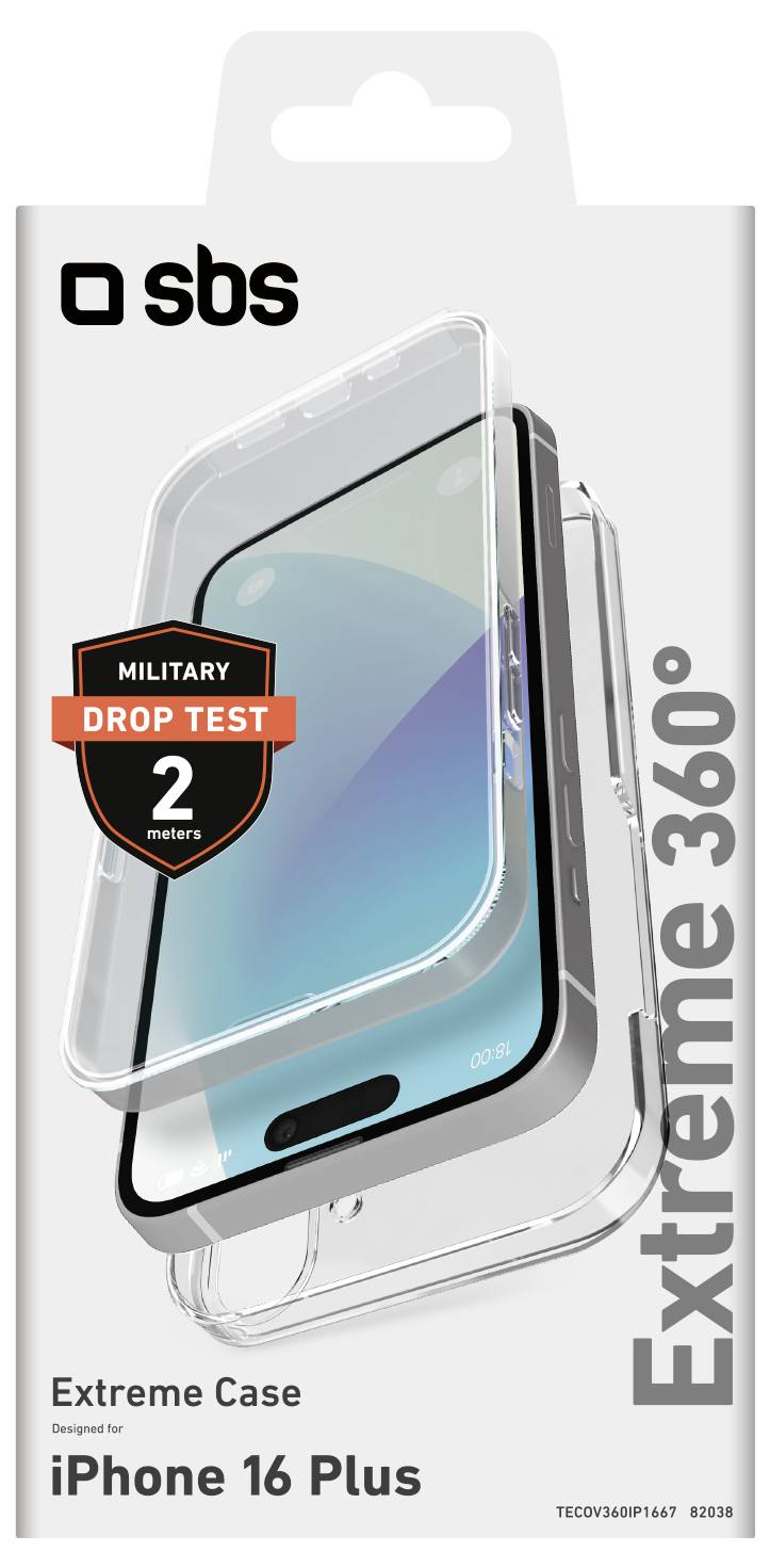 Un smartphone avec un fond d'écran abstrait bleu est affiché avec un protecteur d'écran le couvrant partiellement.
