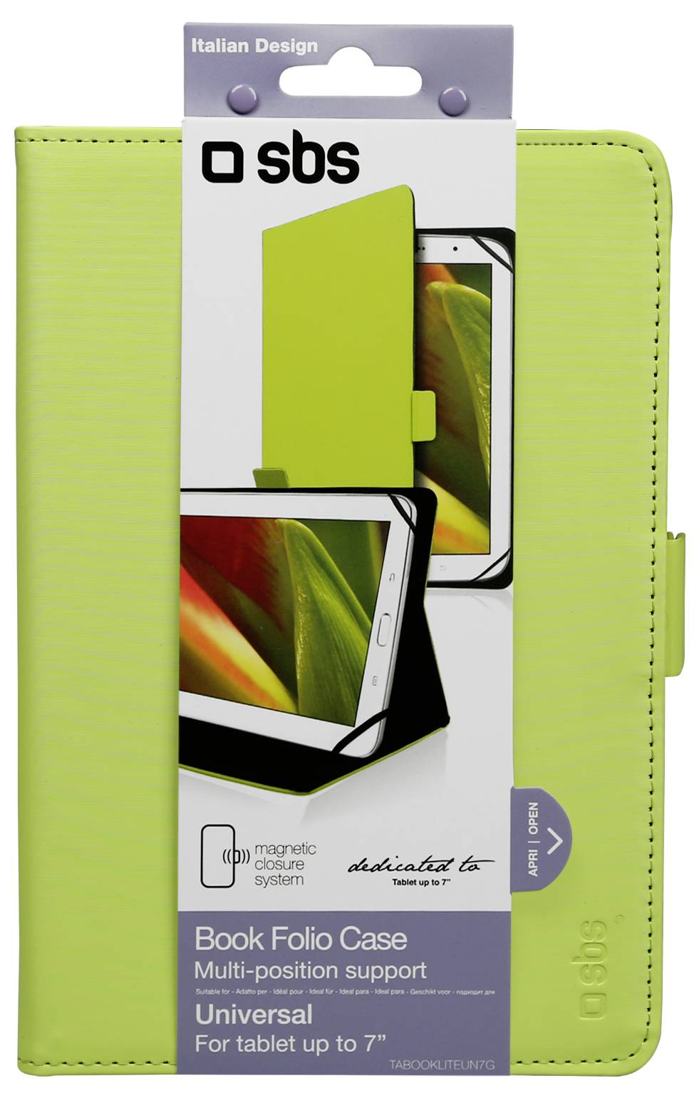 sbs mobile Etui pour tablette 17.8 cm (7") 17,8 cm (7") Book Cover vert-1