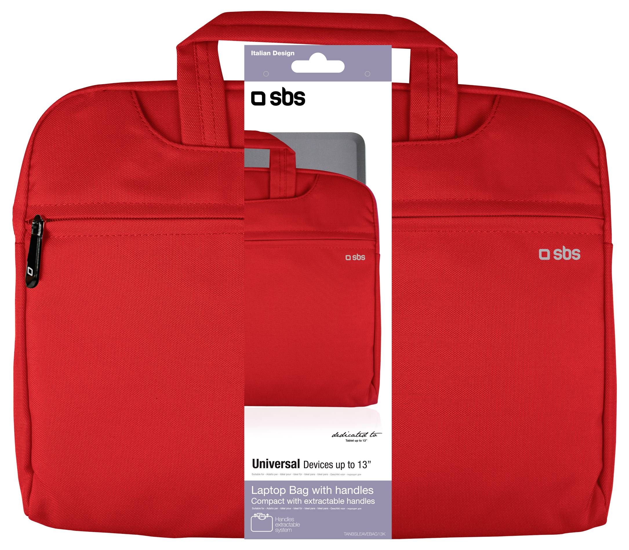 sbs mobile Housse pour tablette Tablets und Netbooks bis zu 13 Zoll 33 cm (13") Housse rouge-1