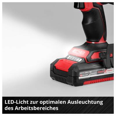 Tournevis sans fil avec lumière LED pour un éclairage optimal de la zone de travail, montré en gros plan.
