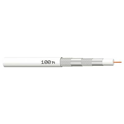 MegaSat 100066 Câble coaxial Diamètre extérieur: 7.2 mm blanc 100 m-0