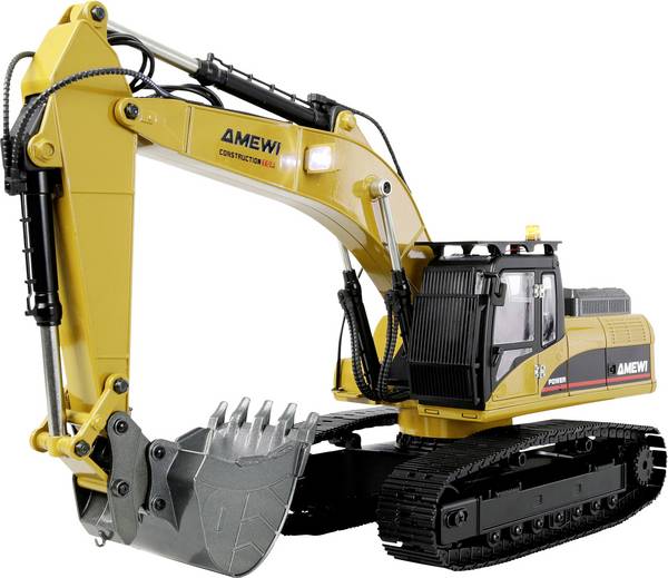 Amewi 22732 G705E Bagger Metall 1:14 électrique Modèle réduit RC débutant prêt à fonctionner (RtR)