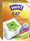 Sacs d'aspirateur 'Swirl S 67' pour Siemens et Bosch, avec fonction anti-odeurs, recyclage à 55% et performance à 100%. Comprend un filtre Ecopower.
