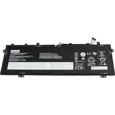 « Batterie d'ordinateur portable Lenovo avec spécifications de modèle, logo de marque, symboles de sécurité et informations de recyclage imprimés sur la surface. »