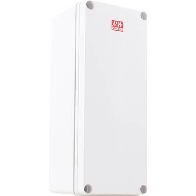 Un appareil rectangulaire blanc, arborant un logo « MW » sur le dessus, avec quatre points de fixation visibles à chaque coin.
