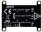 L'image montre l'arrière d'une carte à circuit imprimé Joy-It SBC-ESP32-RM01 avec différentes étiquettes, notamment 'www.joy-it.net' et des étiquettes de ports.