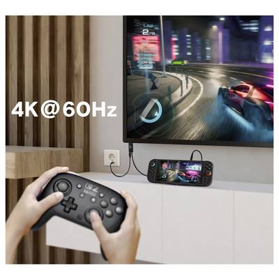 Câble de raccordement Renkforce USB-C® / HDMI USB-C® mâle, Fiche mâle HDMI-A, USB-C® femelle 1.00 m noir RF-7116128 avec-6