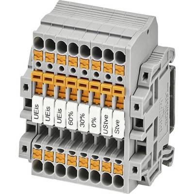 Un bloc de jonction électrique modulaire avec plusieurs points de connexion. Les étiquettes comprennent 'UEis', '60%', '30%', 'USive' et 'Sive'.