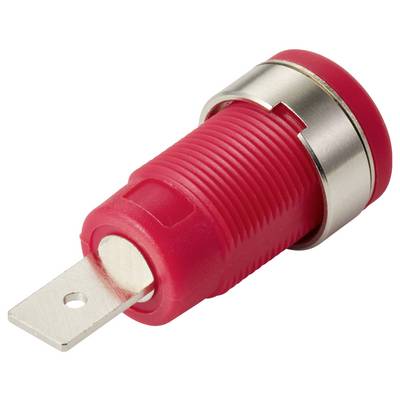 TRU COMPONENTS MP-32 rot Prise encastrée de sécurité femelle, droit Ø de la broche: 4 mm rouge 1 pc(s) Bulk-1
