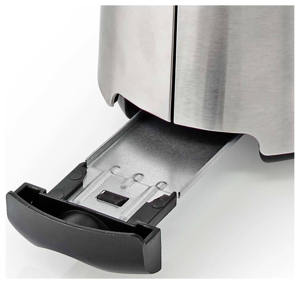 Un plateau égouttoir d'une machine à café sorti légèrement, laissant apparaître son intérieur métallique. Le plateau est conçu pour faciliter le nettoyage et l'entretien.