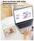 Écran d'ordinateur portable affichant une page web d'analyse de données et un baby-phone montrant un bébé. Texte : Écran Automatique avec Détection de Son Vocal.