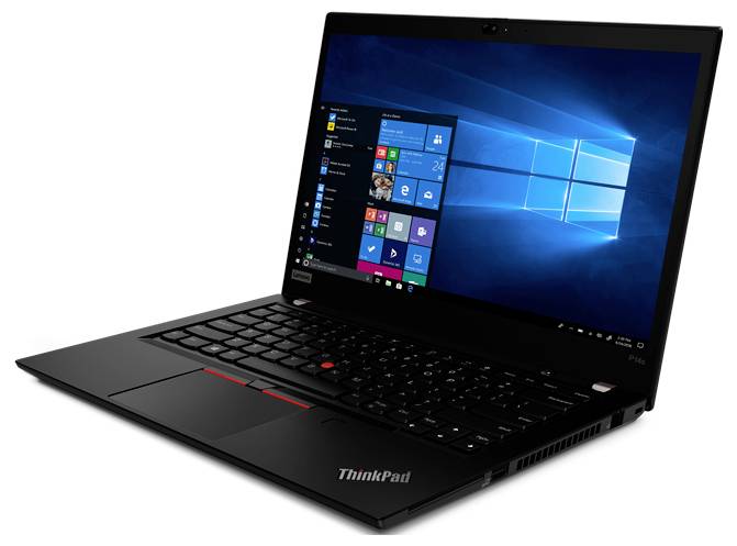 Un ordinateur portable noir affichant l'écran d'accueil de Windows 10, montrant des applications comme Mail, Calendrier et Microsoft Edge, avec la marque ThinkPad.