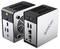 « Deux mini-ordinateurs GMKtec compacts avec des ports USB, des ports HDMI, des ports réseau et des ventilateurs de refroidissement visibles sur un châssis argenté. »