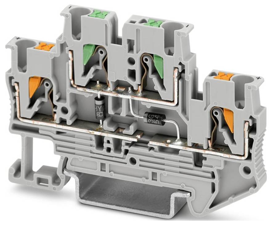 Phoenix Contact 1032738 Bloc de jonction pour composants Push-In gris 50 pc(s) Piece
