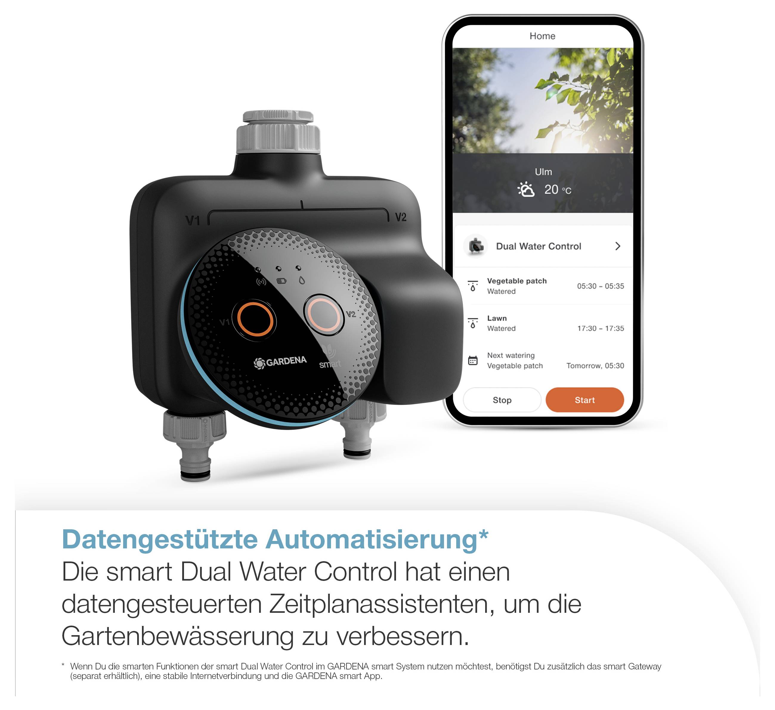 GARDENA 19034-20 smart Dual Water Control Commande d'arrosage-2