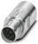 Un connecteur cylindrique métallique avec plusieurs broches, conçu pour connecter des appareils électroniques de manière sécurisée, présenté sous un angle.