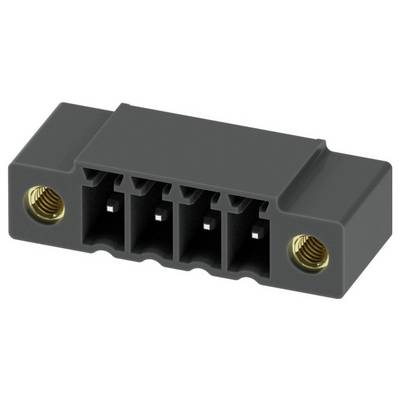 Un bloc connecteur électrique vert avec six emplacements de bornes et deux trous de montage, utilisé pour fixer et organiser les fils électriques.