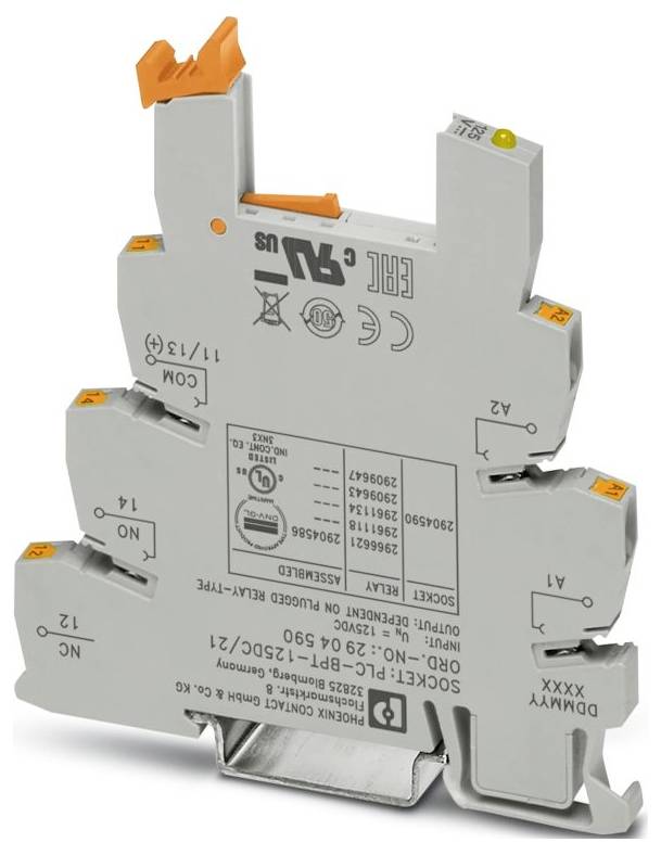 Phoenix Contact PLC-BPT-125DC/21 Support relais (l x H x P) 6.2 x 80 x 94 mm Piece 10 pc(s)
