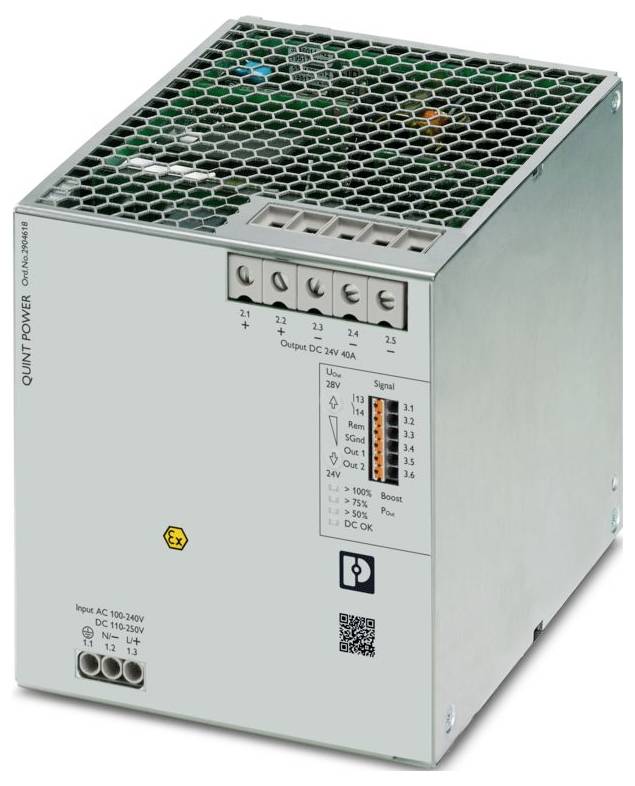 Phoenix Contact 2904618 Alimentation électrique Consommation (veille) 3 W 24 V/DC 40 A 1072 VA Contenu 1 pc(s)-0