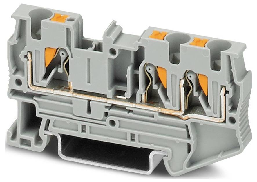 Phoenix Contact 3211771 Borne de passage Raccordement à ressort Push-In gris 50 pc(s)-0